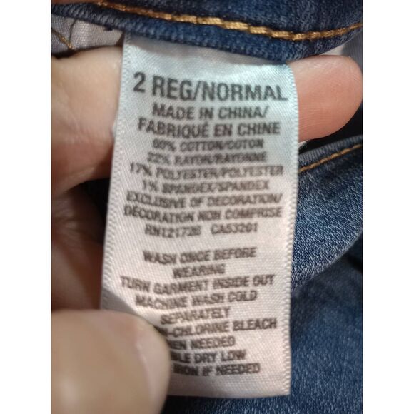 Aeropostale Jeans Ladies 2 Skinny Distressed‎ - Picture 6 of 7